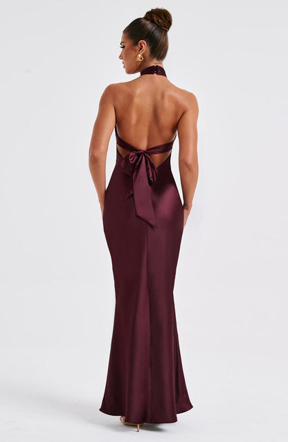 Halter Backless Maxi Dress