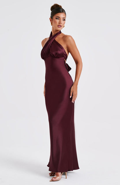 Halter Backless Maxi Dress