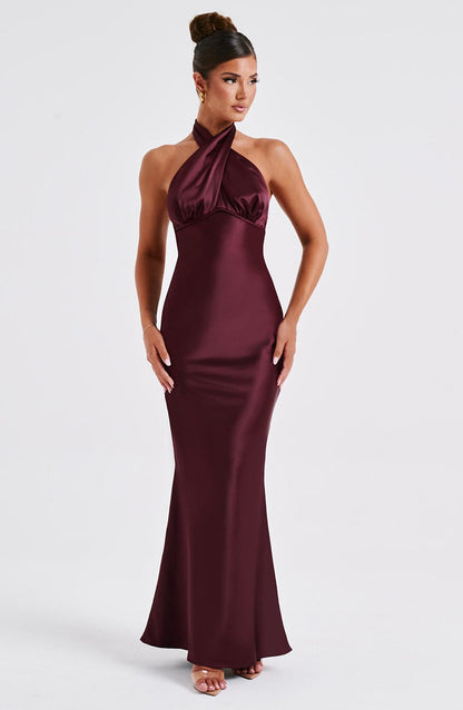 Halter Backless Maxi Dress