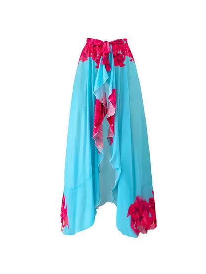 Floral Ruffle One Piece Swimwear Set