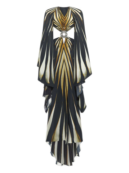 Cutout Printed Dress