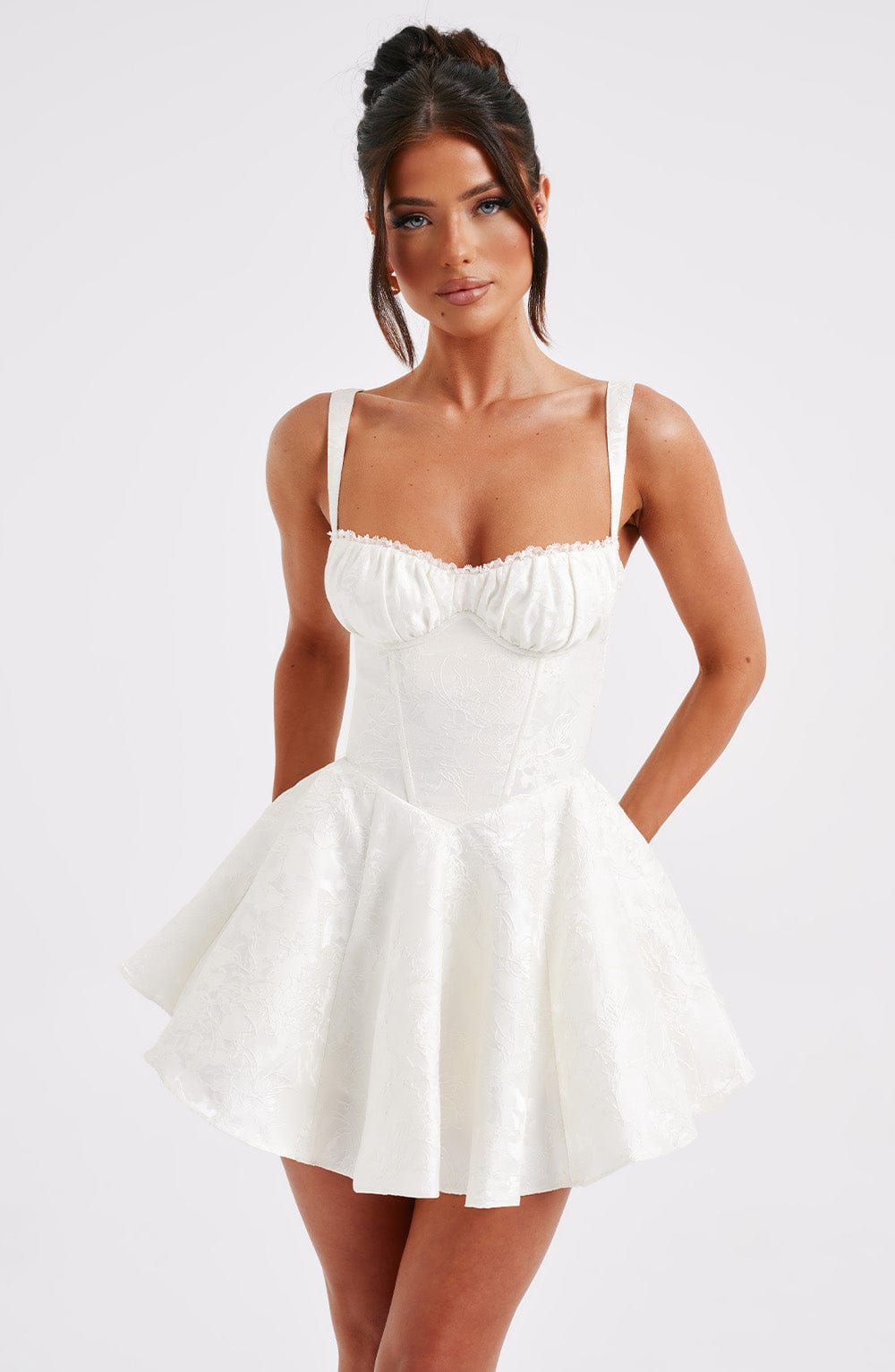 Jacquard Corset Mini Dress