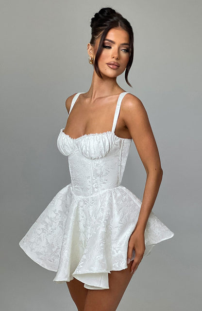 Jacquard Corset Mini Dress