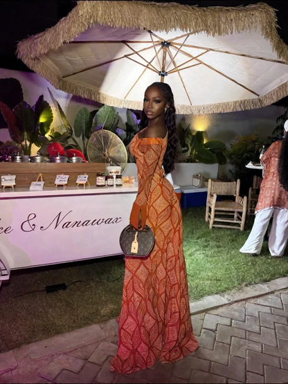 Chic Geometric One-Shoulder Maxi Dress