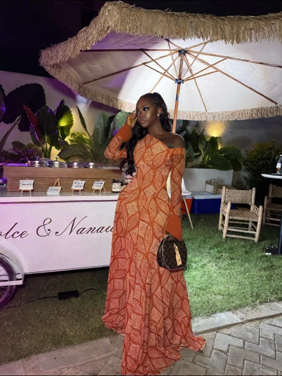 Chic Geometric One-Shoulder Maxi Dress