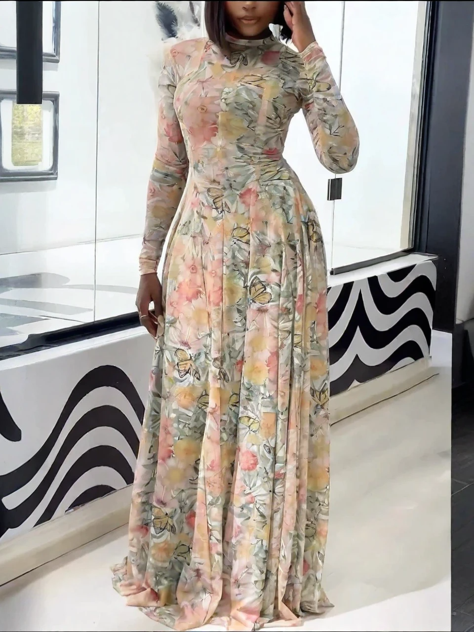 Verve Floral Butterfly Bloom Maxi Dress