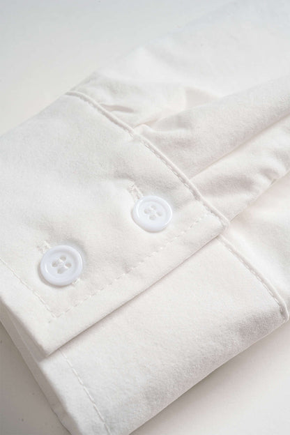 Deep V-neck Cut Out Corset Long-Sleeve Shirt