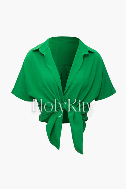 Rolled Cuff Shirt And Suit Pants Set