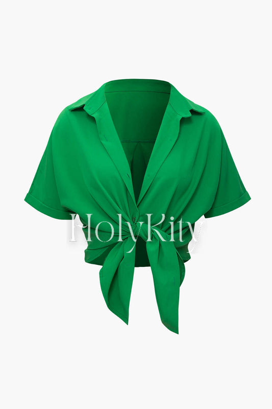 Rolled Cuff Shirt And Suit Pants Set