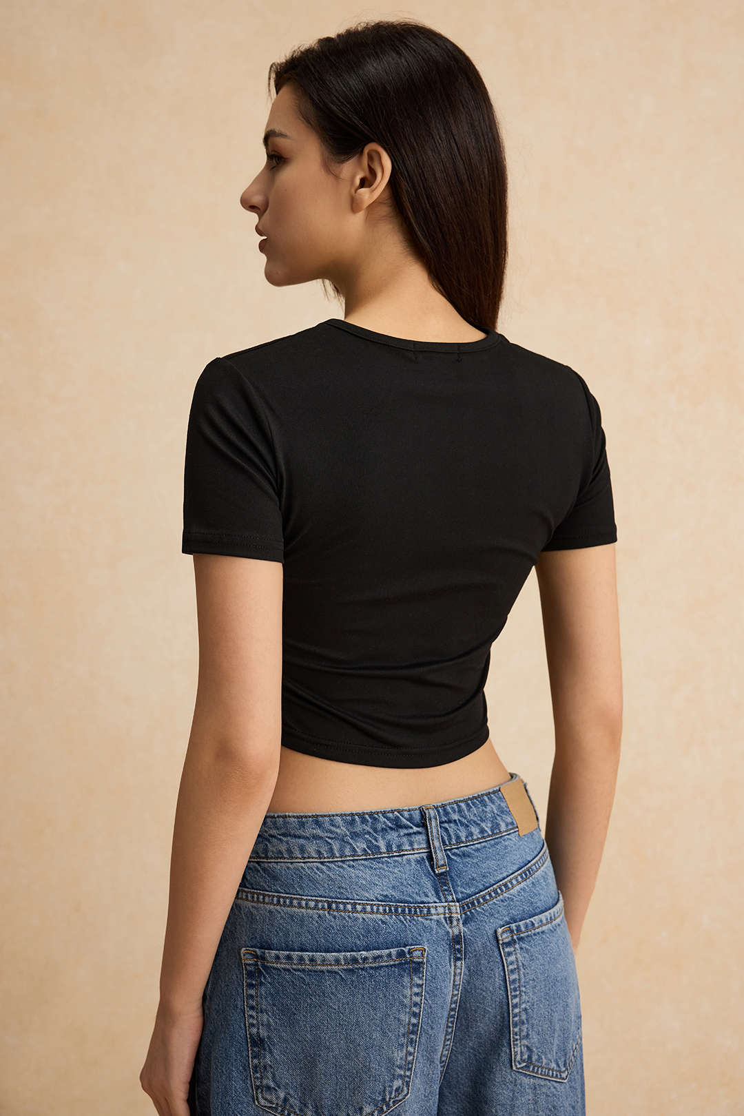 Corset Illusion Graphic Crop Top