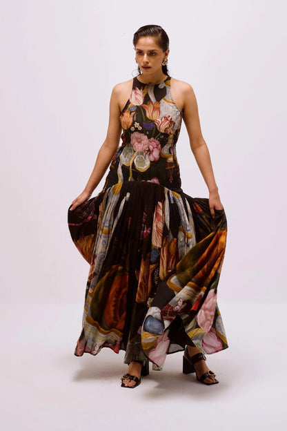 Garden Smocked Maxi Dress