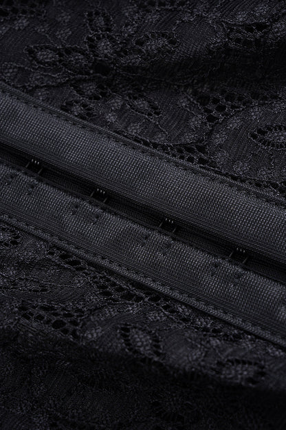 Underwire Lace Trim Mesh Corset Cami Top