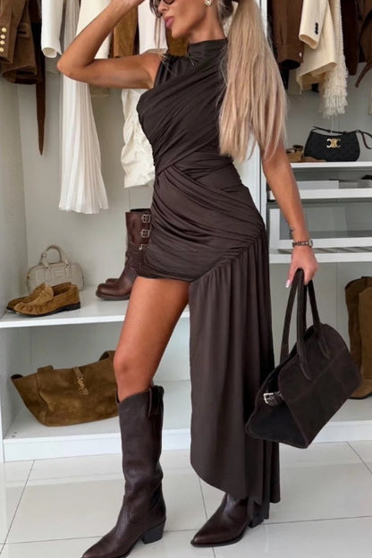 VESTIDO VISCOSA ANIMESH CHOCOLATE