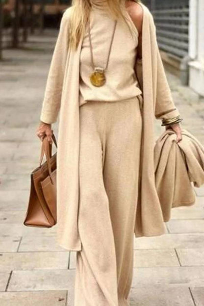 Casual Fashion Long Three-Piece Set