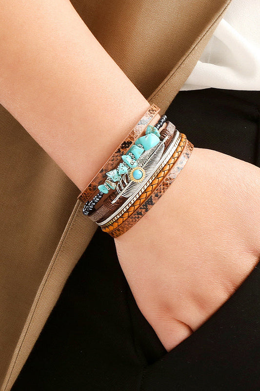 Bohemian Vintage Gravel Braided Bracelet