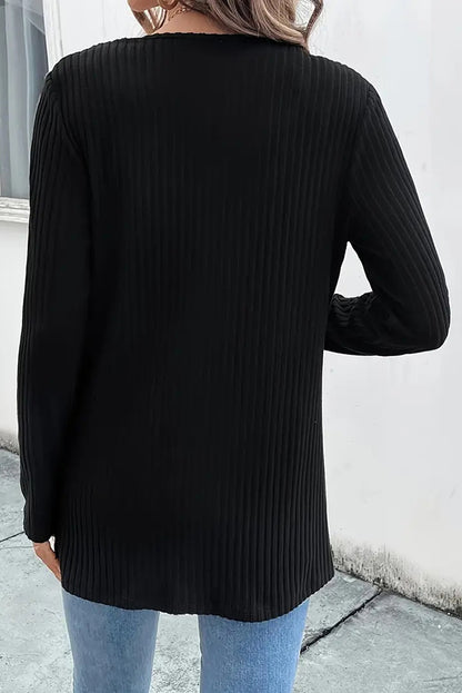 Bohemian Style Floral Edge Long Sleeve Casual Knitted Cardigan