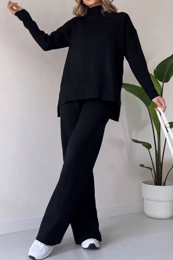 Chic Slit Casual Two-piece Set