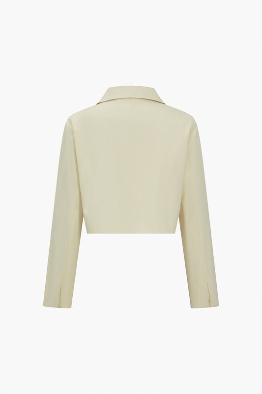 Basic Solid Crop Blazer