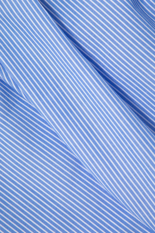 Oversized Pinstripe Rolled Cuff Crop Shirt