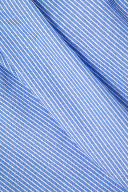 Oversized Pinstripe Rolled Cuff Crop Shirt