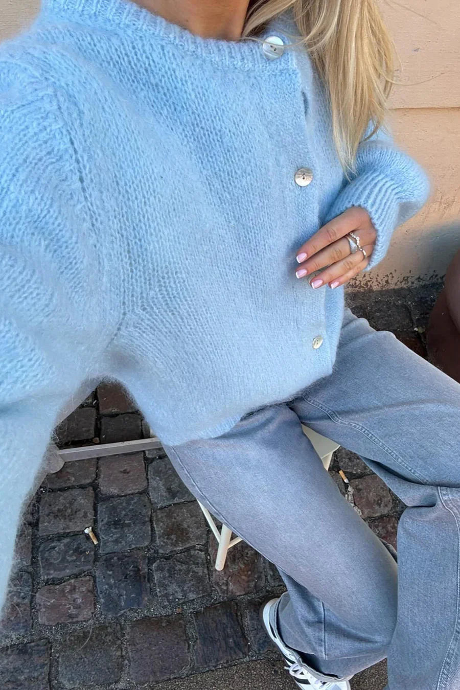 Knitted Vest - Baby Blue