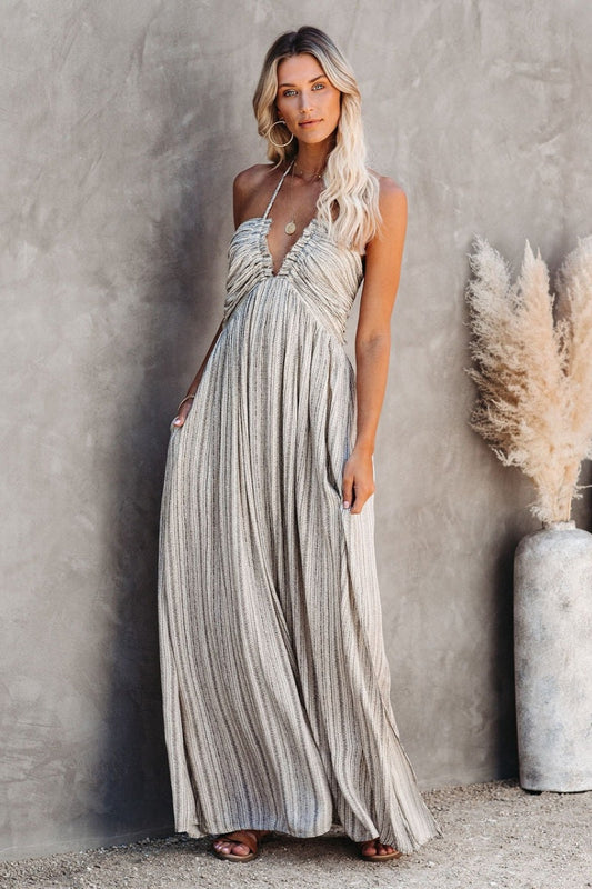 Relaxed Halter Maxi Dress