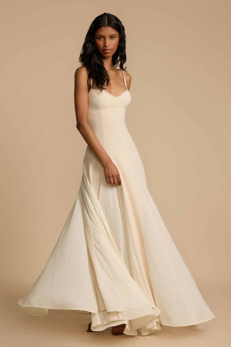 Timeless And Elegant Spliced Tulle A-line Maxi Dress
