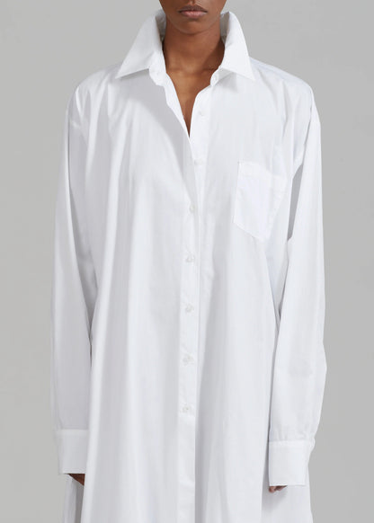 Oversized Slit Shirt Dress