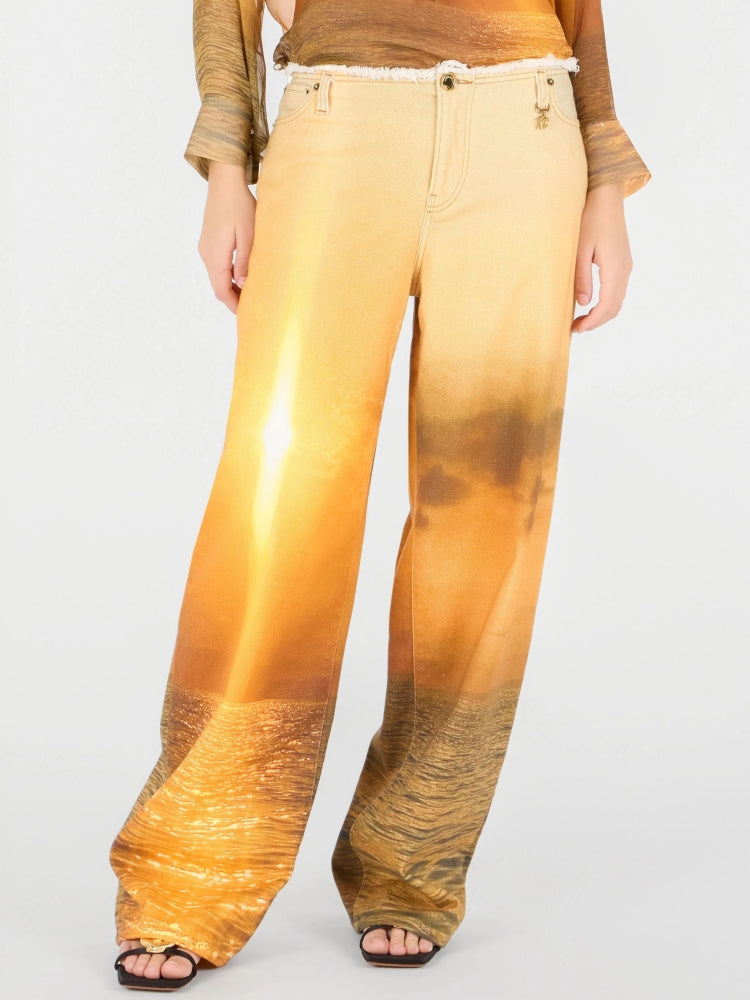 Sunset Print Jeans