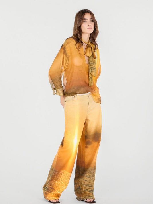 Sunset Print Jeans