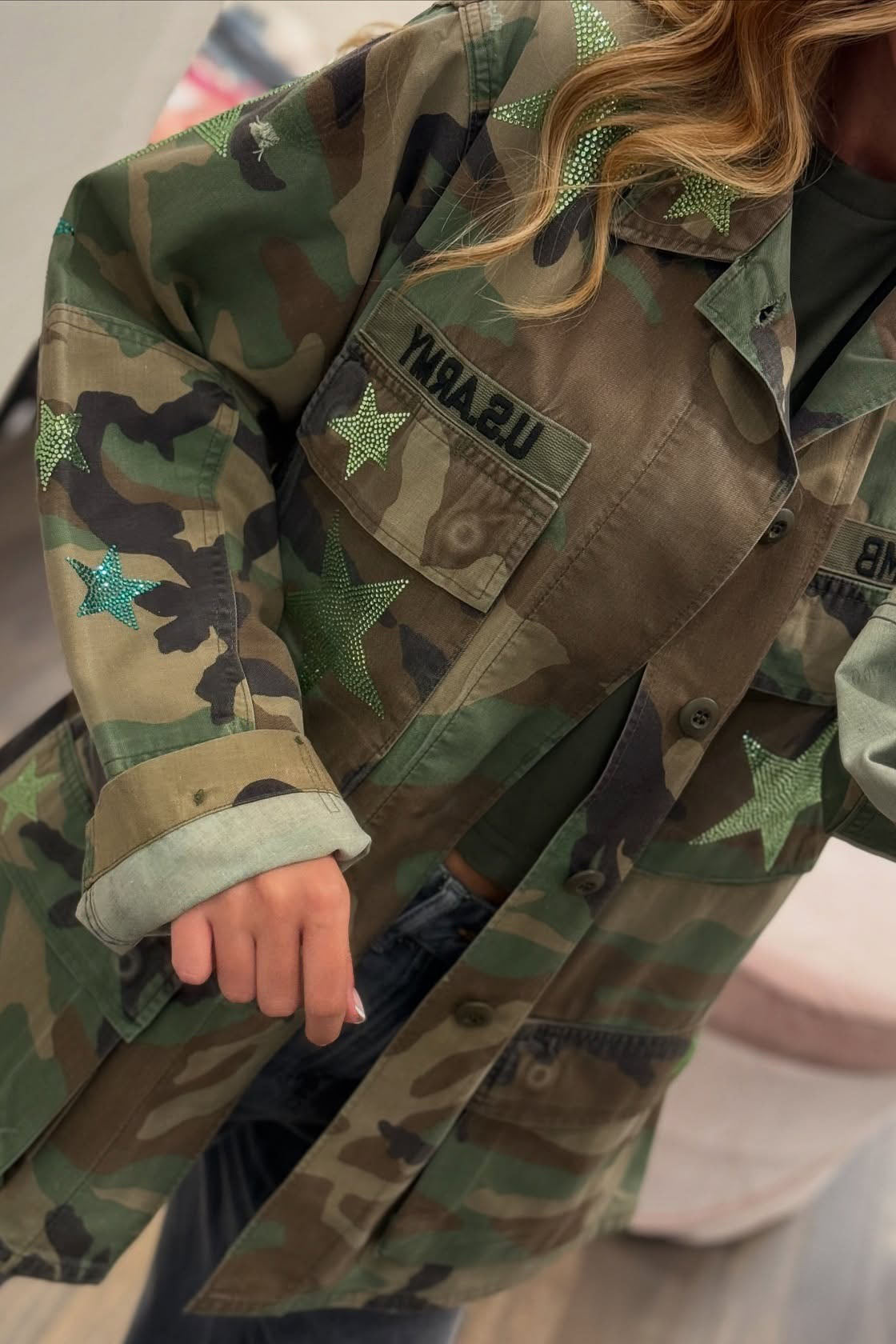 Rebel Star Camo Denim Shirt