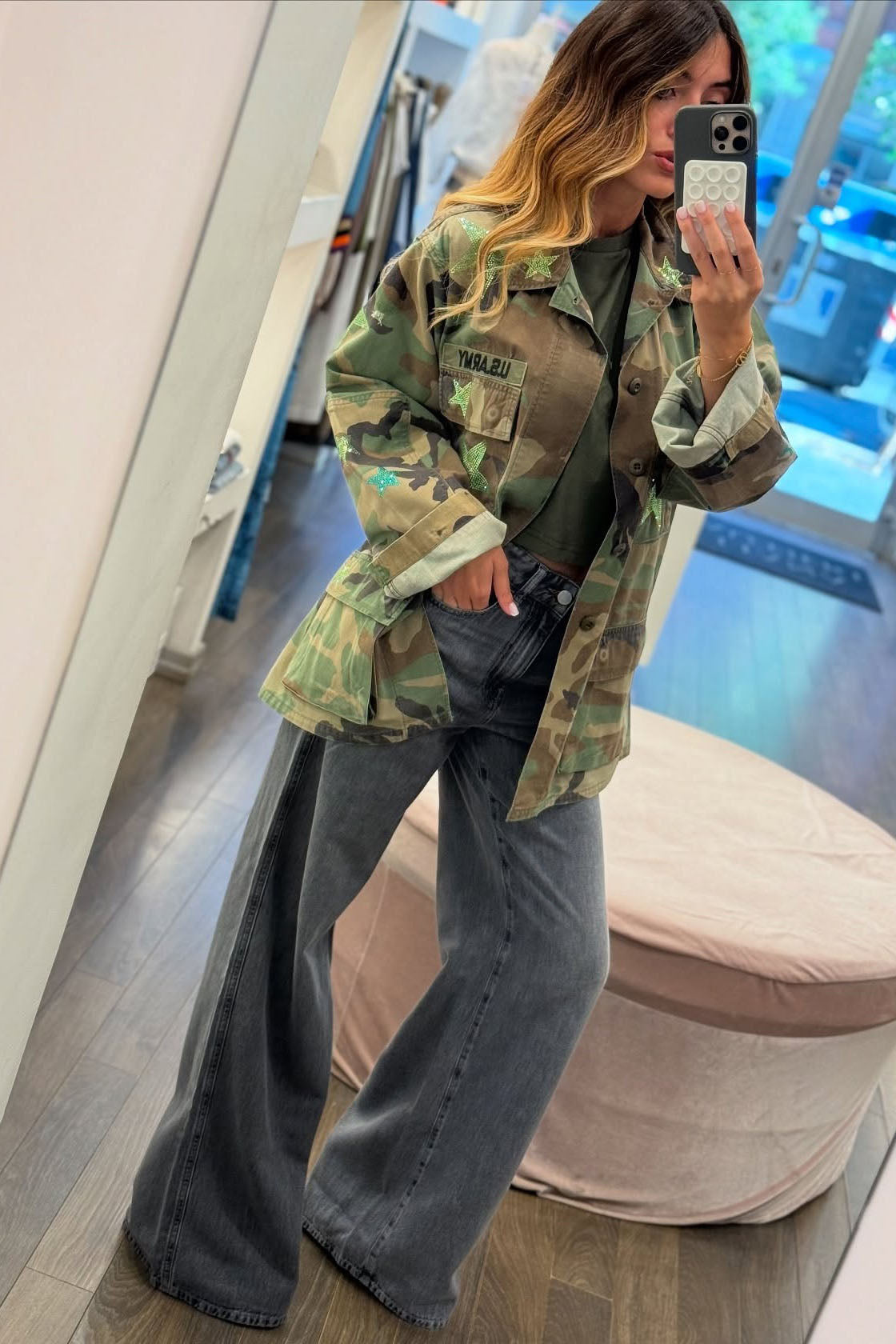 Rebel Star Camo Denim Shirt