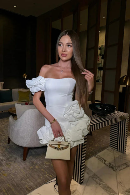 Laila Elegant Off Shoulder Mini Dress