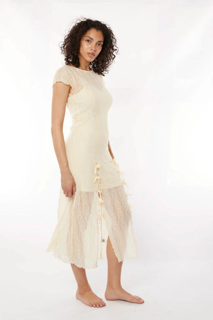 Goth Fairycore Midi Dress for Women