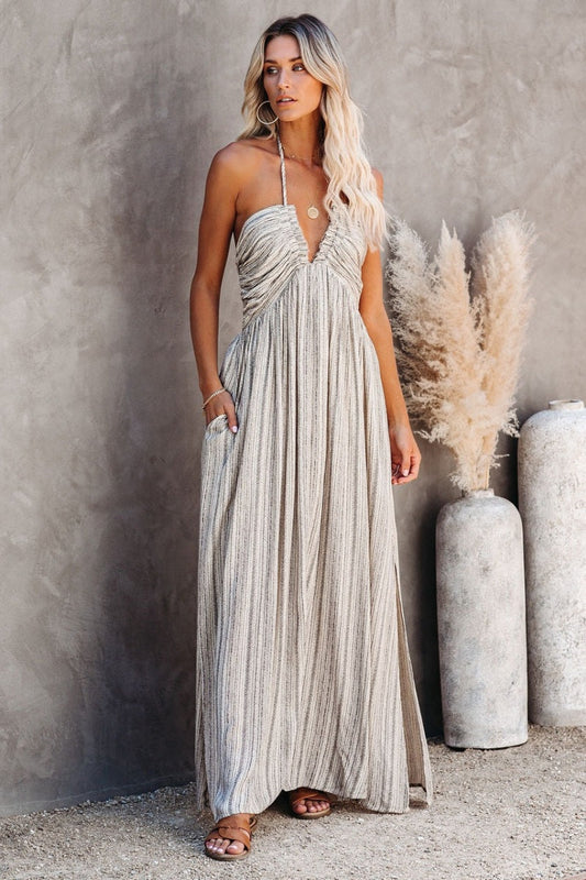 Relaxed Halter Maxi Dress