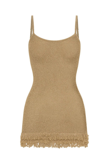 Sheer Knit Mini Dress