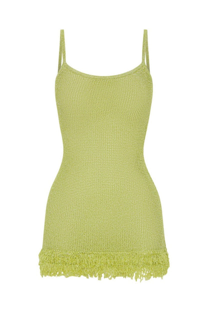 Sheer Knit Mini Dress