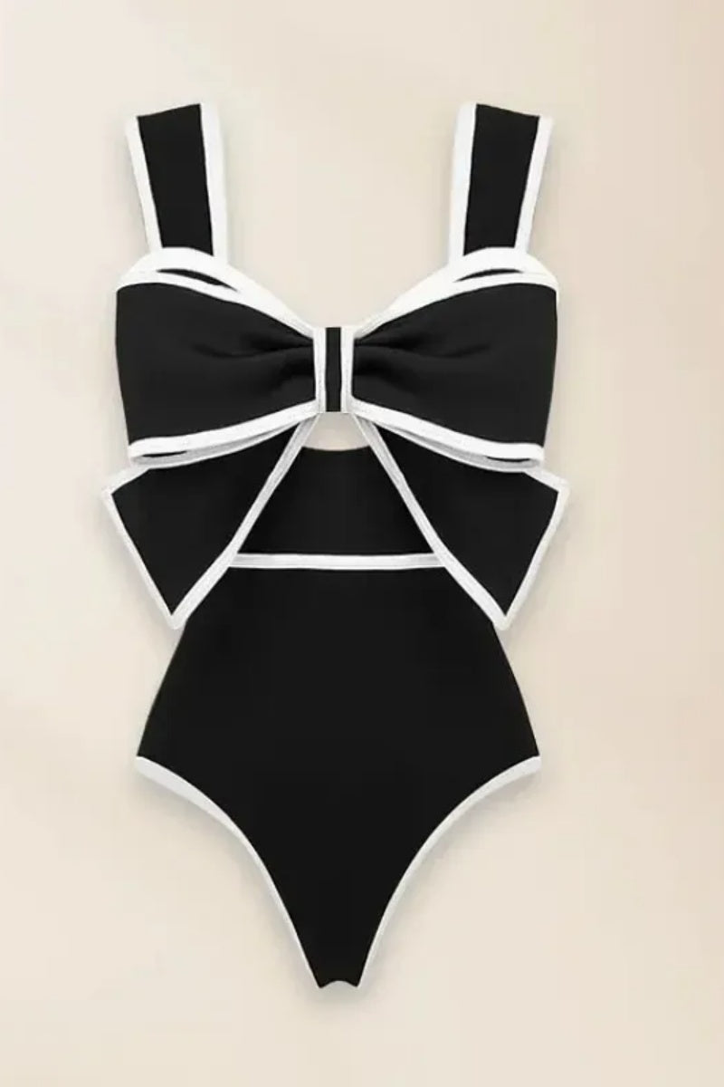 Polka Dot One-Piece Swimsuit Set