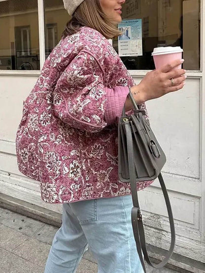 Vintage Fashion Floral Print Jacket