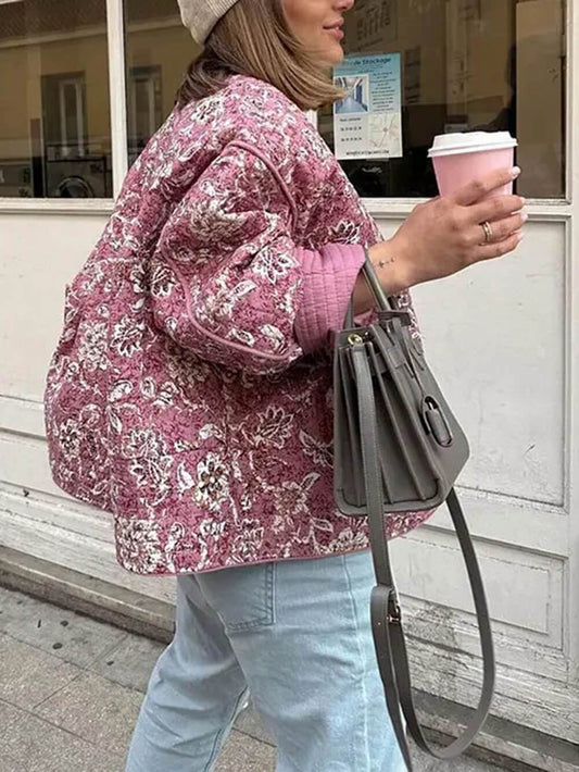 Vintage Fashion Floral Print Jacket