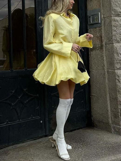 Fresh And Sweet Shirt And Skirt Two-piece Suit