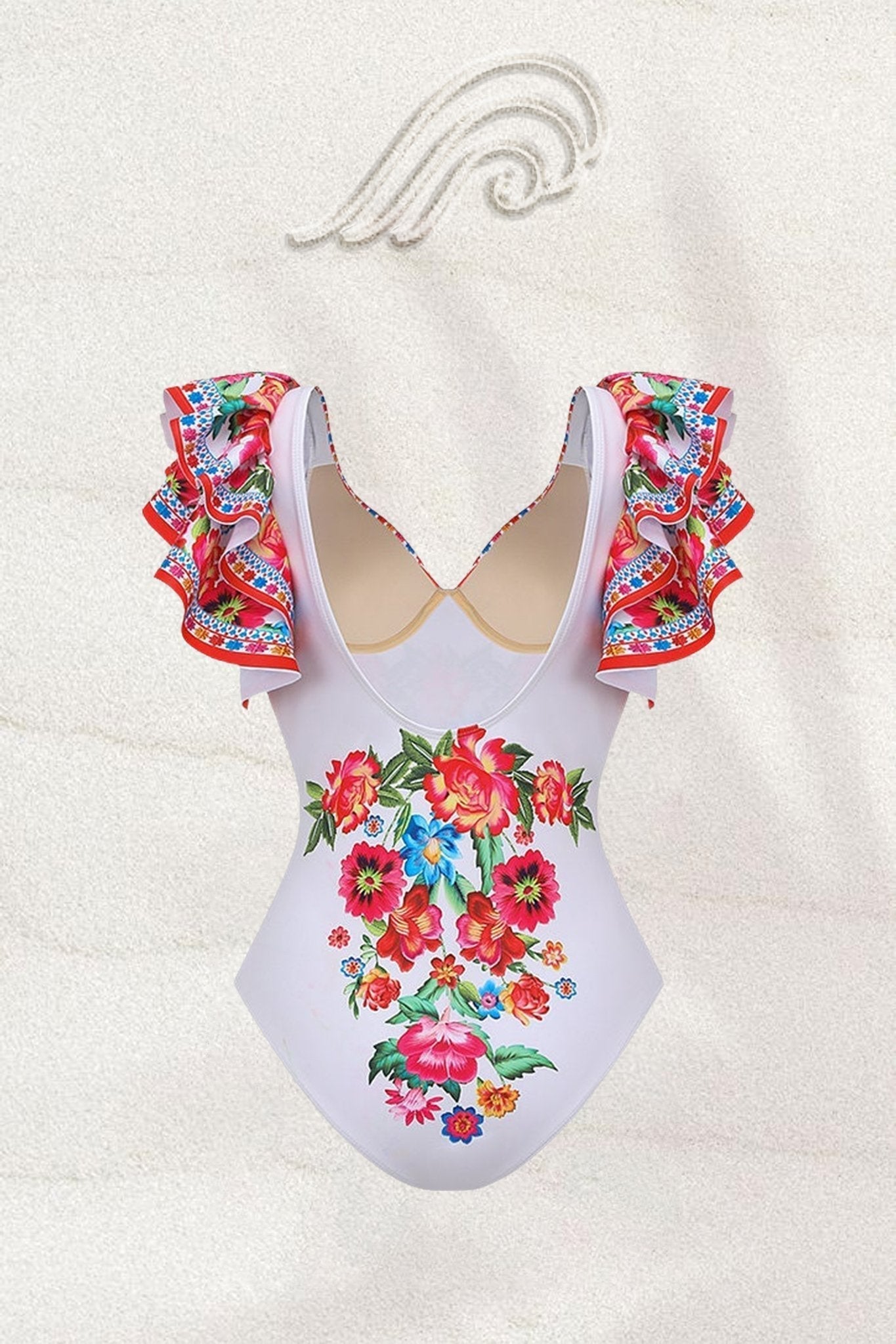 Livia Vintage Floral Printed Two-pieces Swim Set