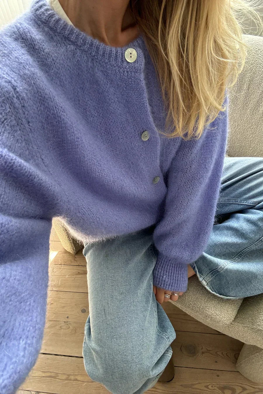 Knitted Vest - Violet