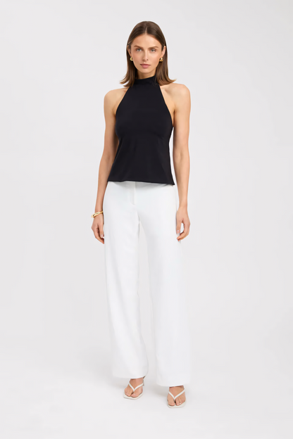 Voyage Sculpted Halter Tank Top in Stretch Knit | Summer