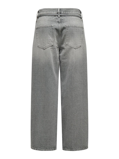 Wide-Leg Grey Jeans | High Waist | Modern Streetwear Denim