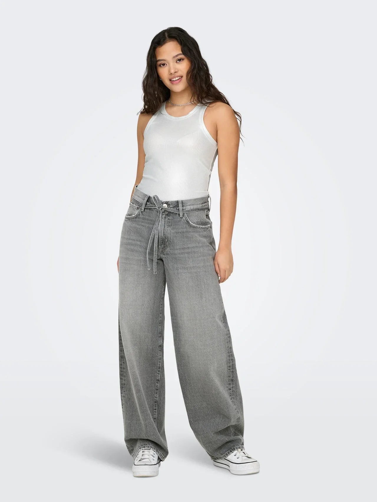 Wide-Leg Grey Jeans | High Waist | Modern Streetwear Denim