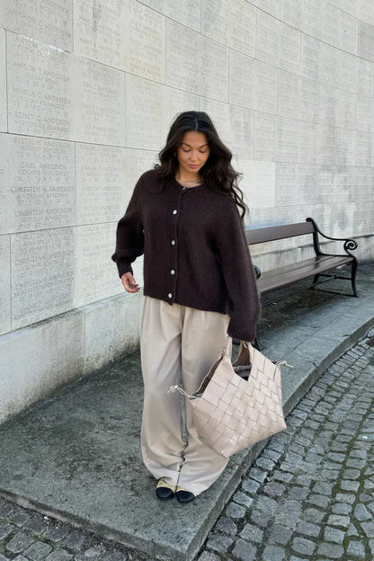 Knitted Vest - Darker Brown