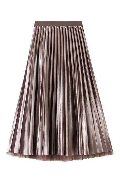 Reversible Two-way Pleated Midi Skirt