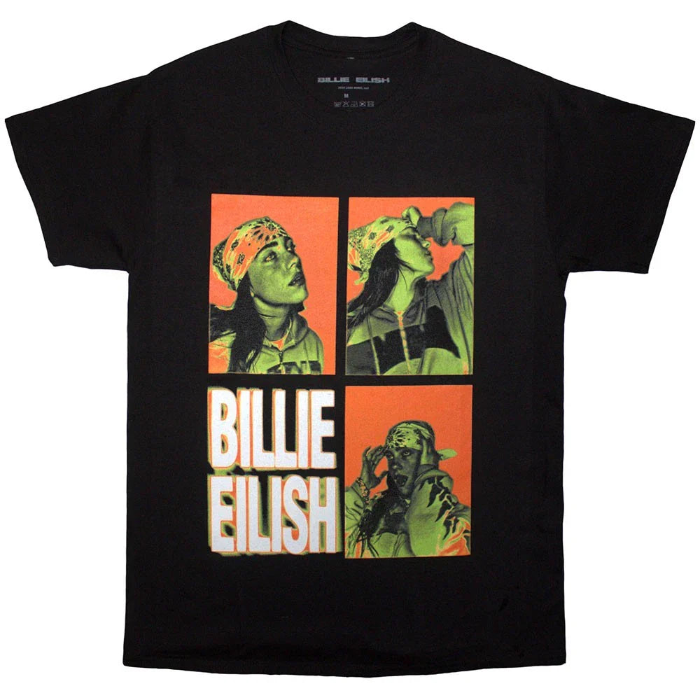 Billie Eilish Bandana Portrait Grid T-Shirt
