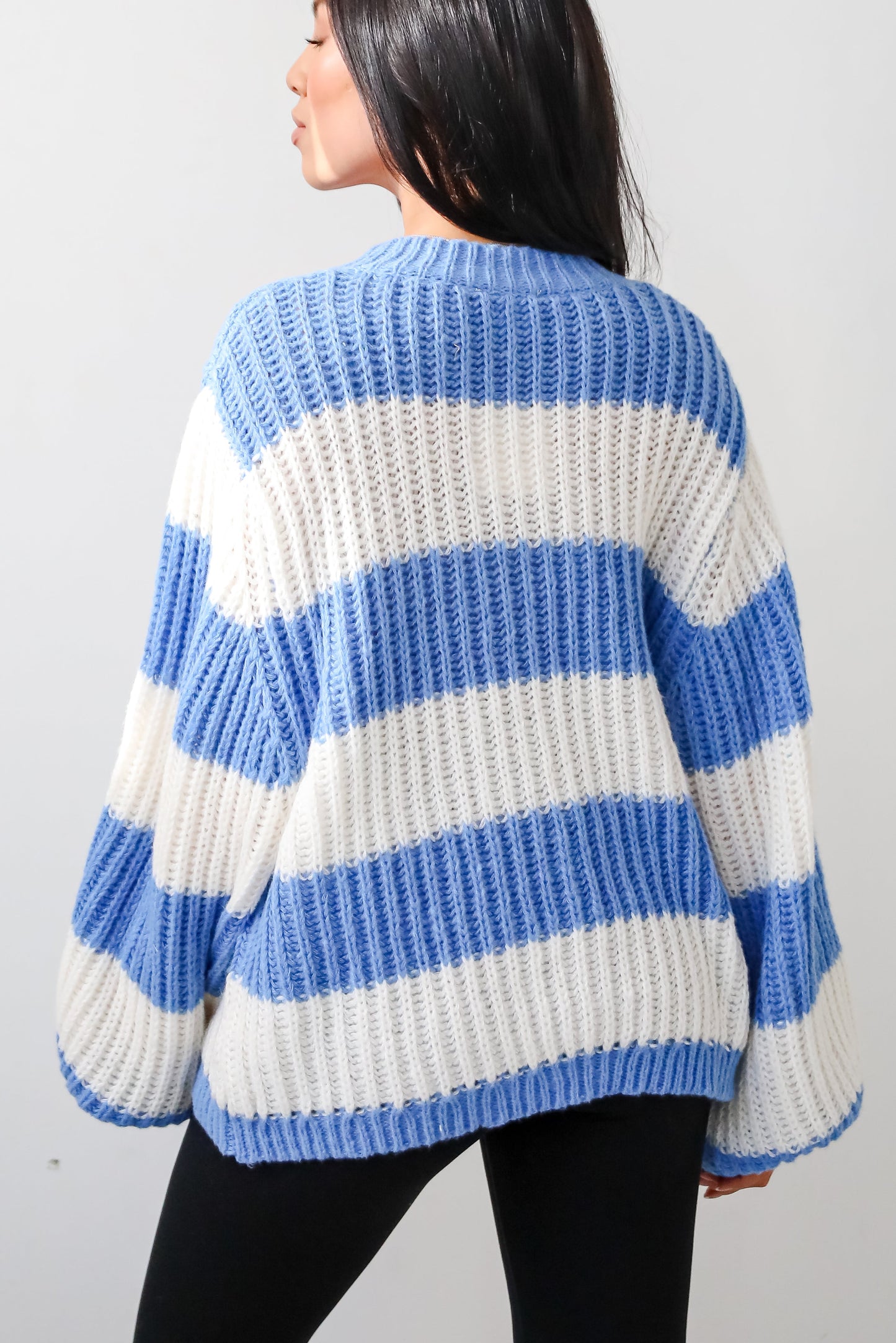 Striped Oversized Sweater | Rib Knit | Relaxed Fit